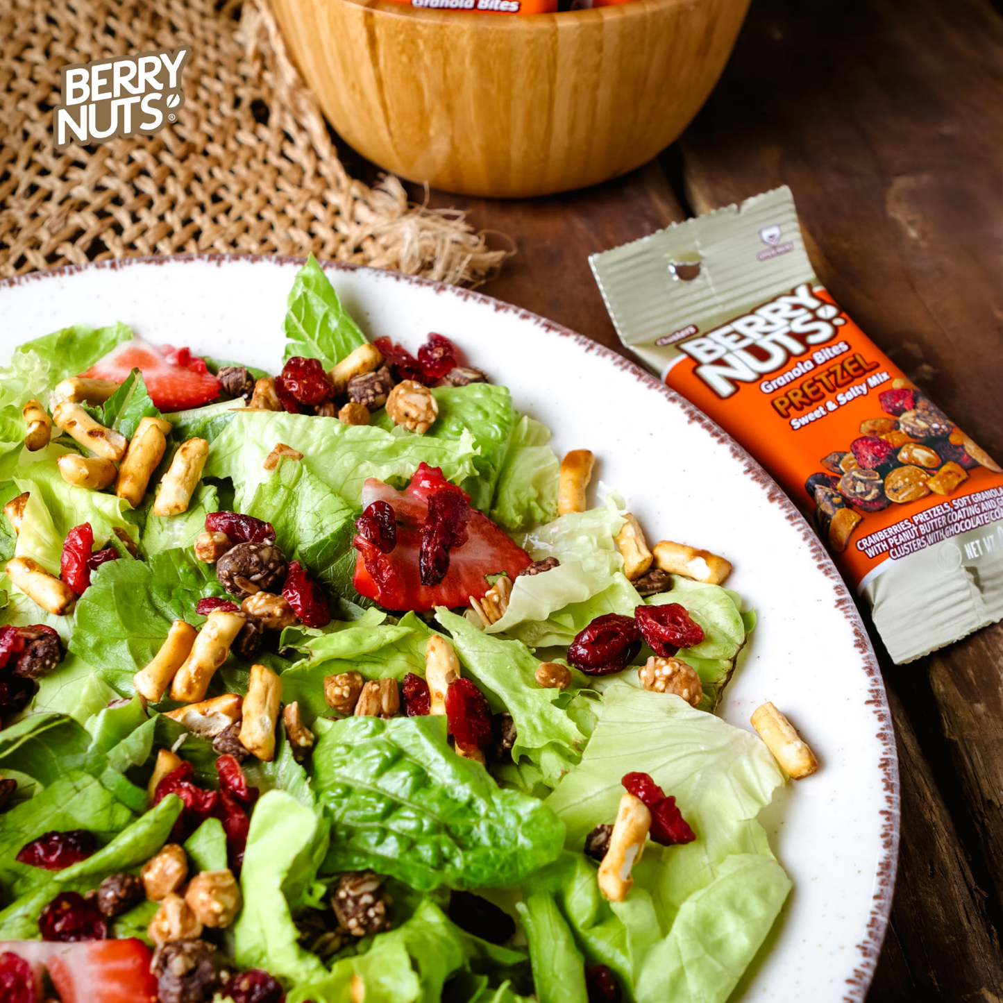 Bolsita de Clusters® Mix con Pretzel Berry Nuts® 25g