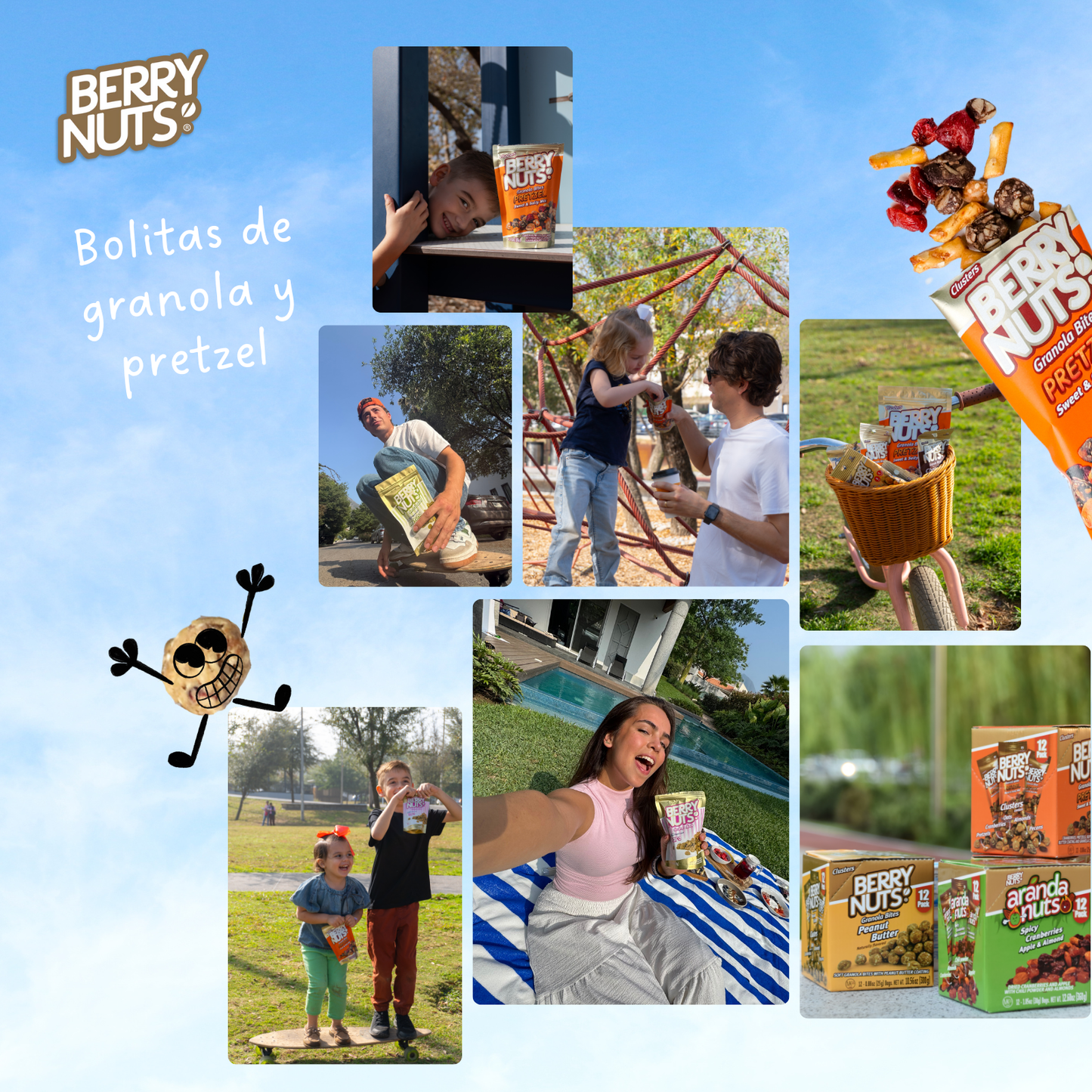 Bolsita de Clusters® Mix con Pretzel Berry Nuts® 25g