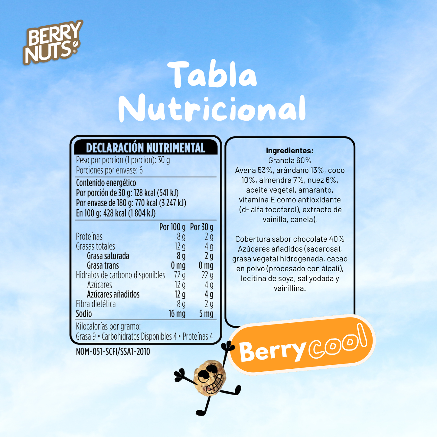 Clusters® Chocolate Berry Nuts® 180g, 500g y 1 kg