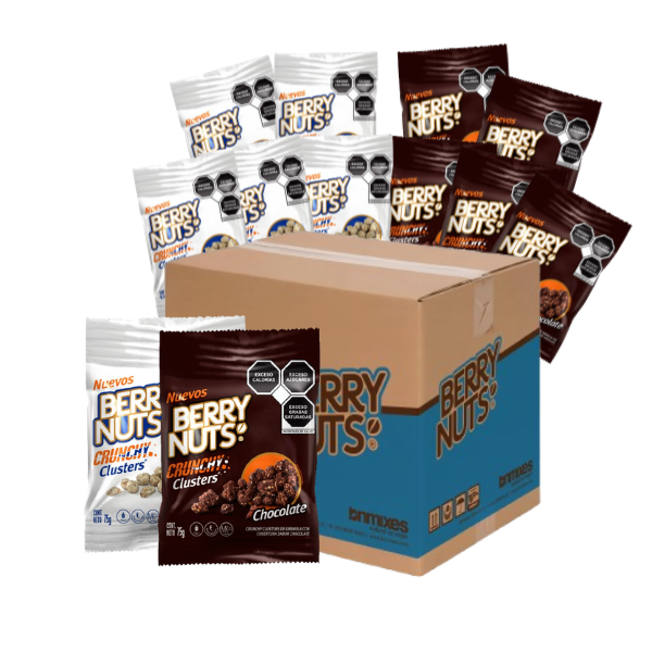 Kit 12 Pack Crunchy Cluster - Yogurt Griego y Chocolate
