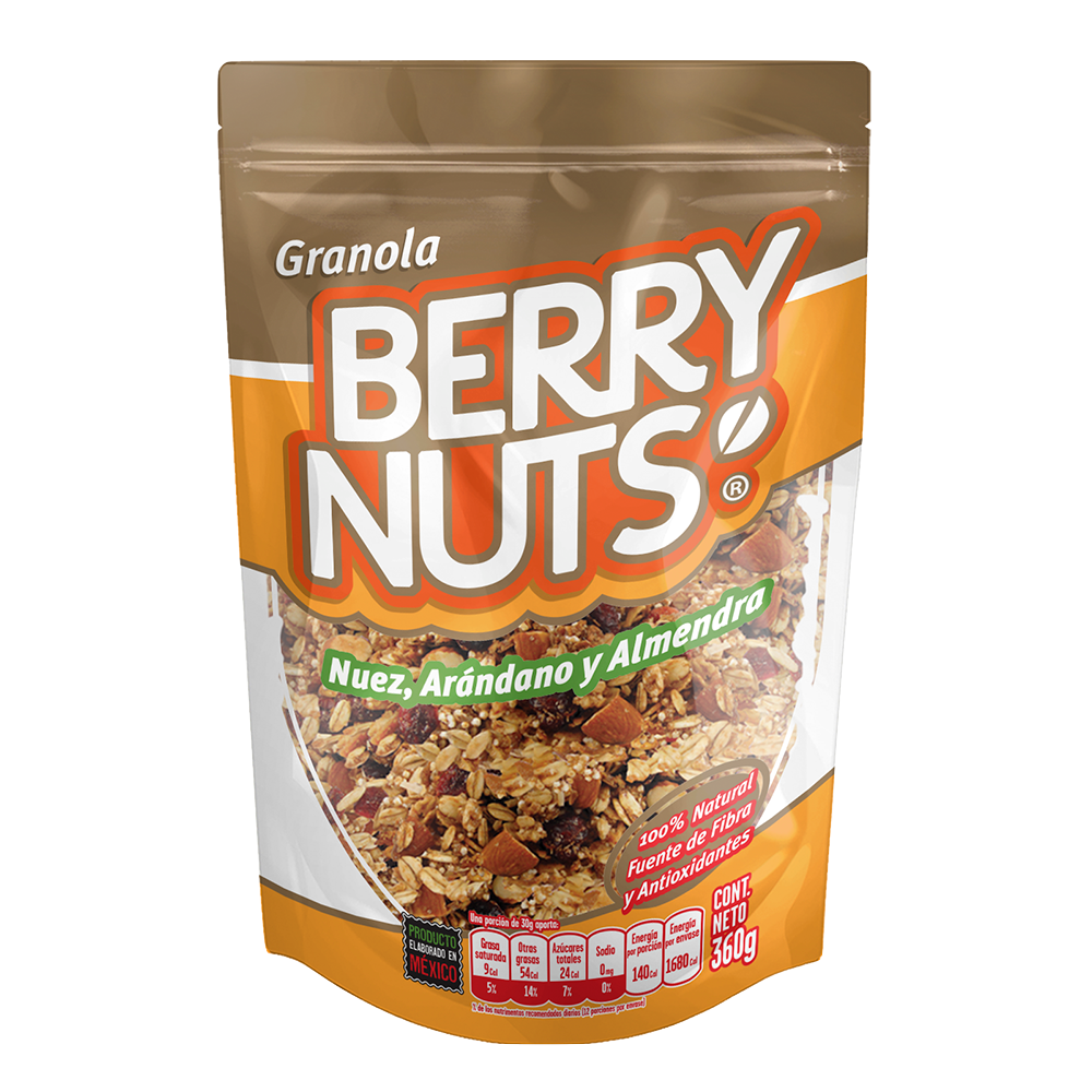 Granola Berry Nuts® Nuez, Arándano y Almendra. La Original