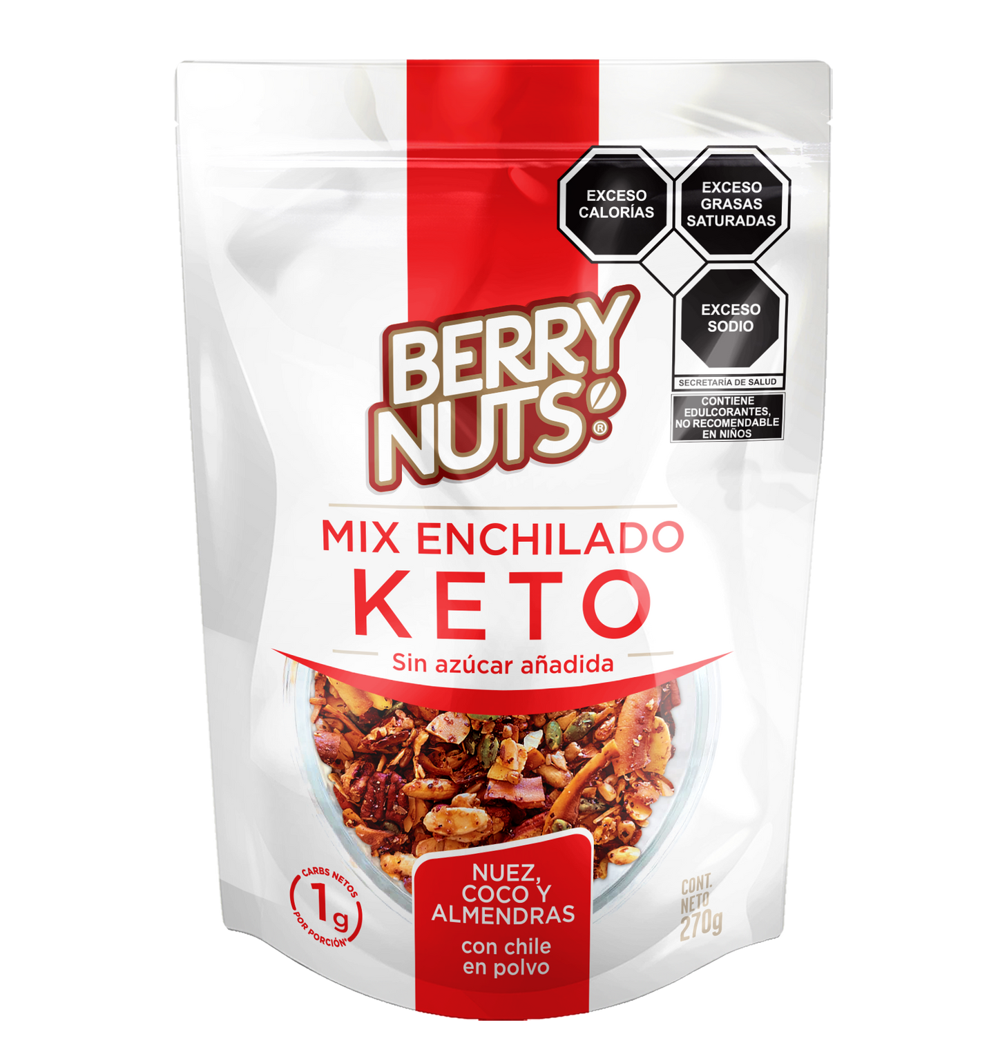 Mix Enchilado Keto con Nuez, Coco y Almendra de 270g