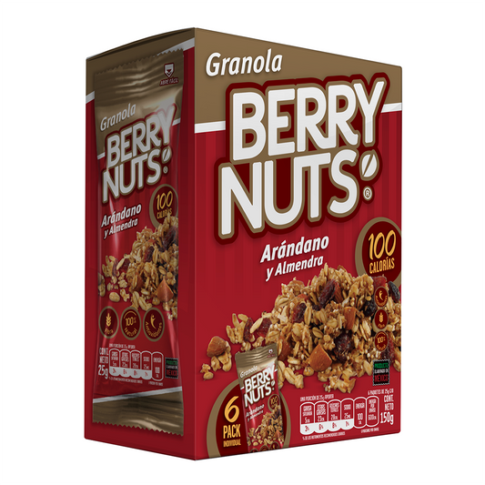 Six Pack Granola Arándano y Almendra 25g c/u