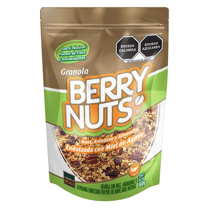 Granola Berry Nuts® Miel de Agave, Nuez, Arándano, Almendra de 360g