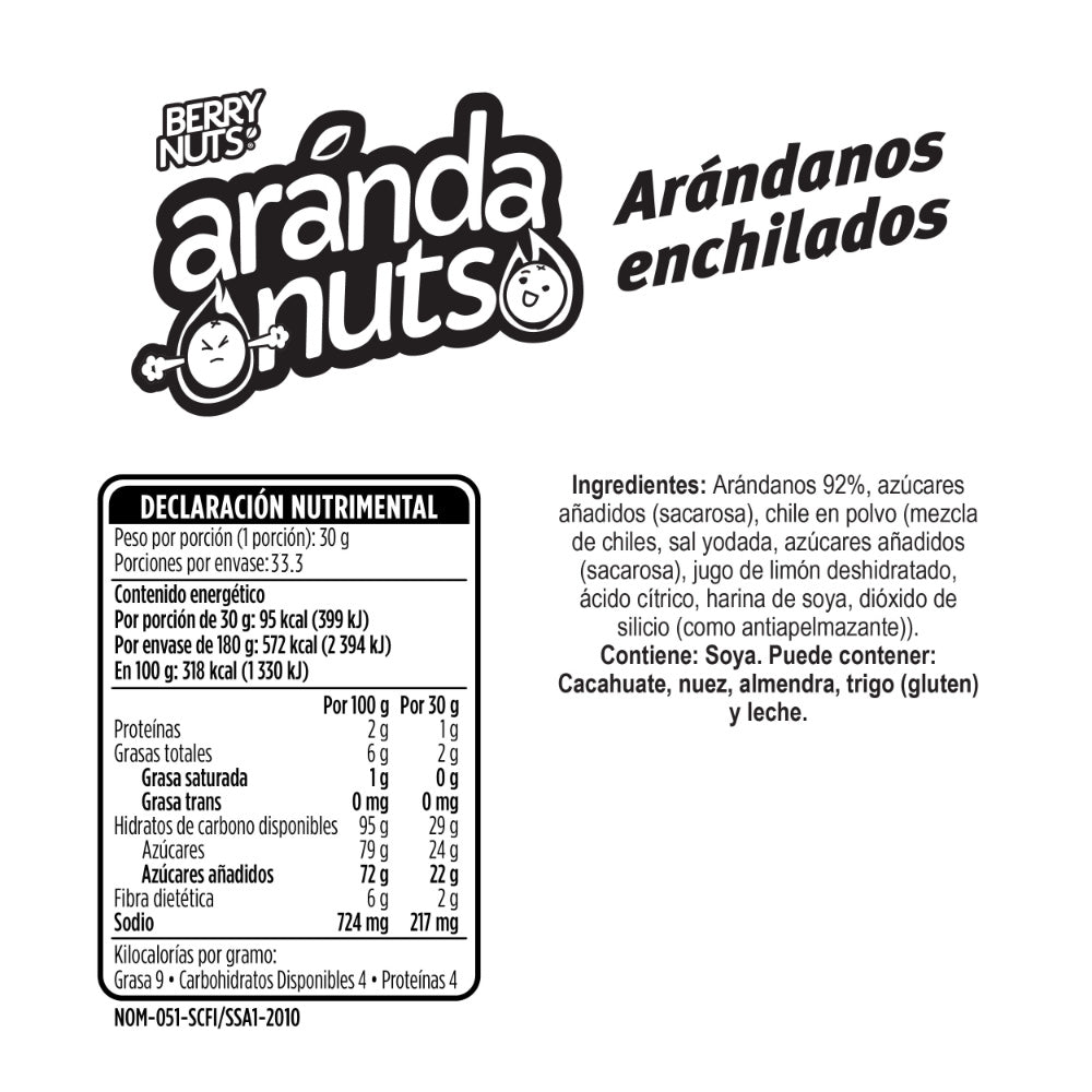Arándanos Enchilados Berry Nuts® 1kg