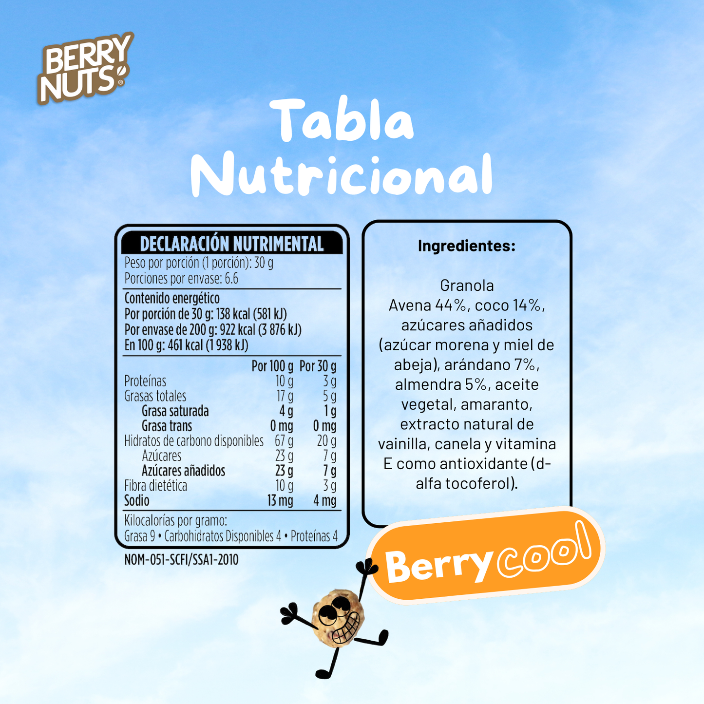 Kit Berry Nuts | Granola Nuez/Arándano/Almendra + Keto Enchilado Nuez/Coco/Almendra