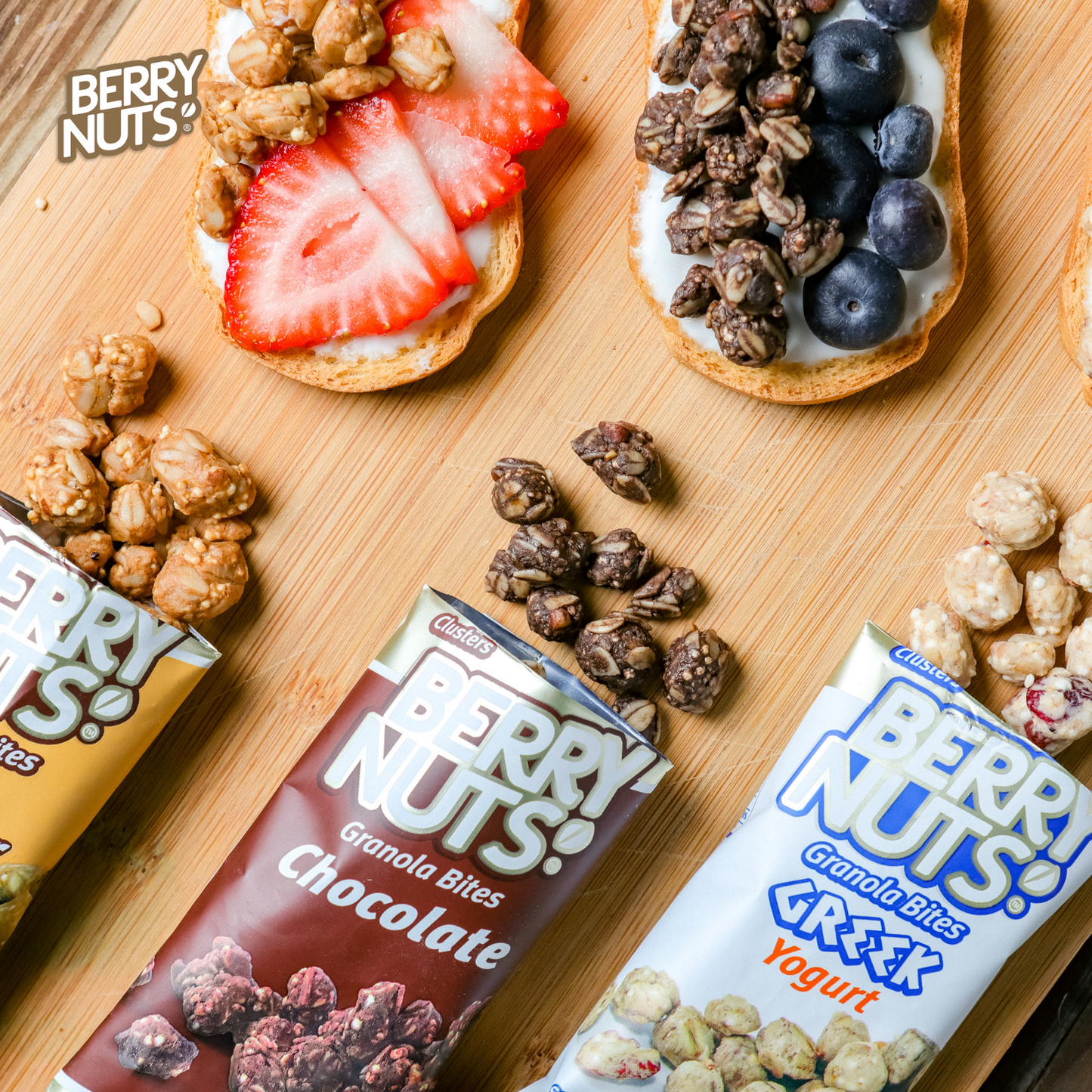 Clusters® Chocolate Vegano Berry Nuts® 180g y 1kg