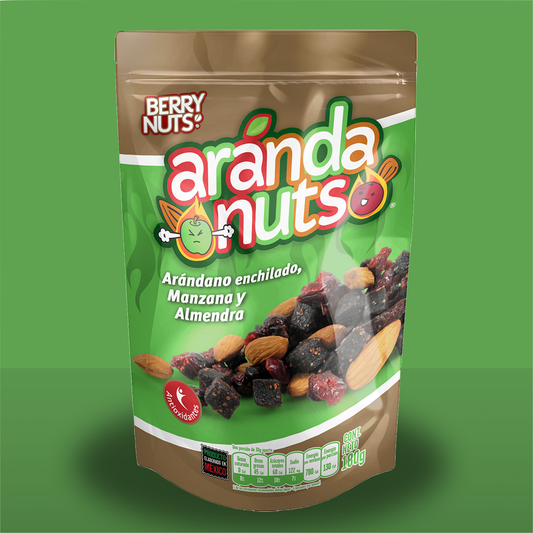 ArandaNuts Arándanos Enchilados con Manzana y Almendra 180g