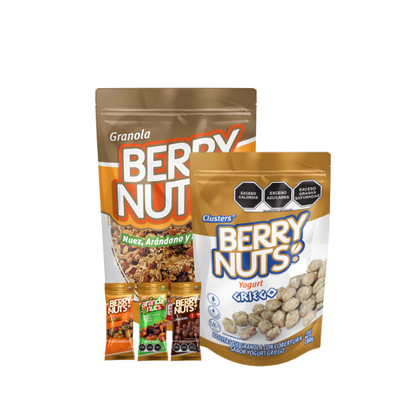 Kit Berry Nuts | Granola 360 g + Yogurt Griego 180 g + Bolsitas Mix