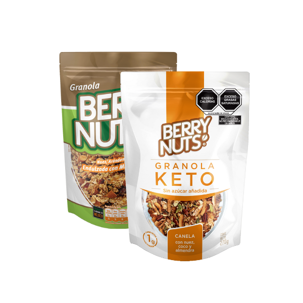 Kit Berry Nuts | Granola Nuez/Arándano/Almendra + Keto Canela/Nuez/Coco