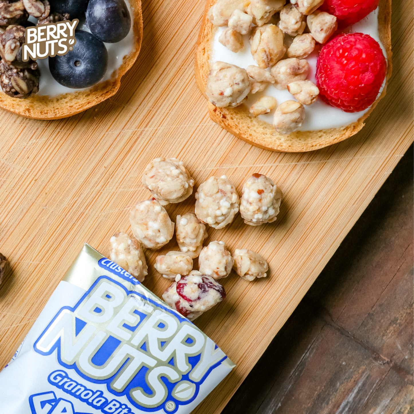 Clusters® de Yogurt Griego Berry Nuts® 180g, 500g y 1kg