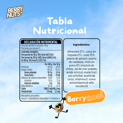 Mix Enchilado Keto con Nuez, Coco y Almendra Berry Nuts® 270g