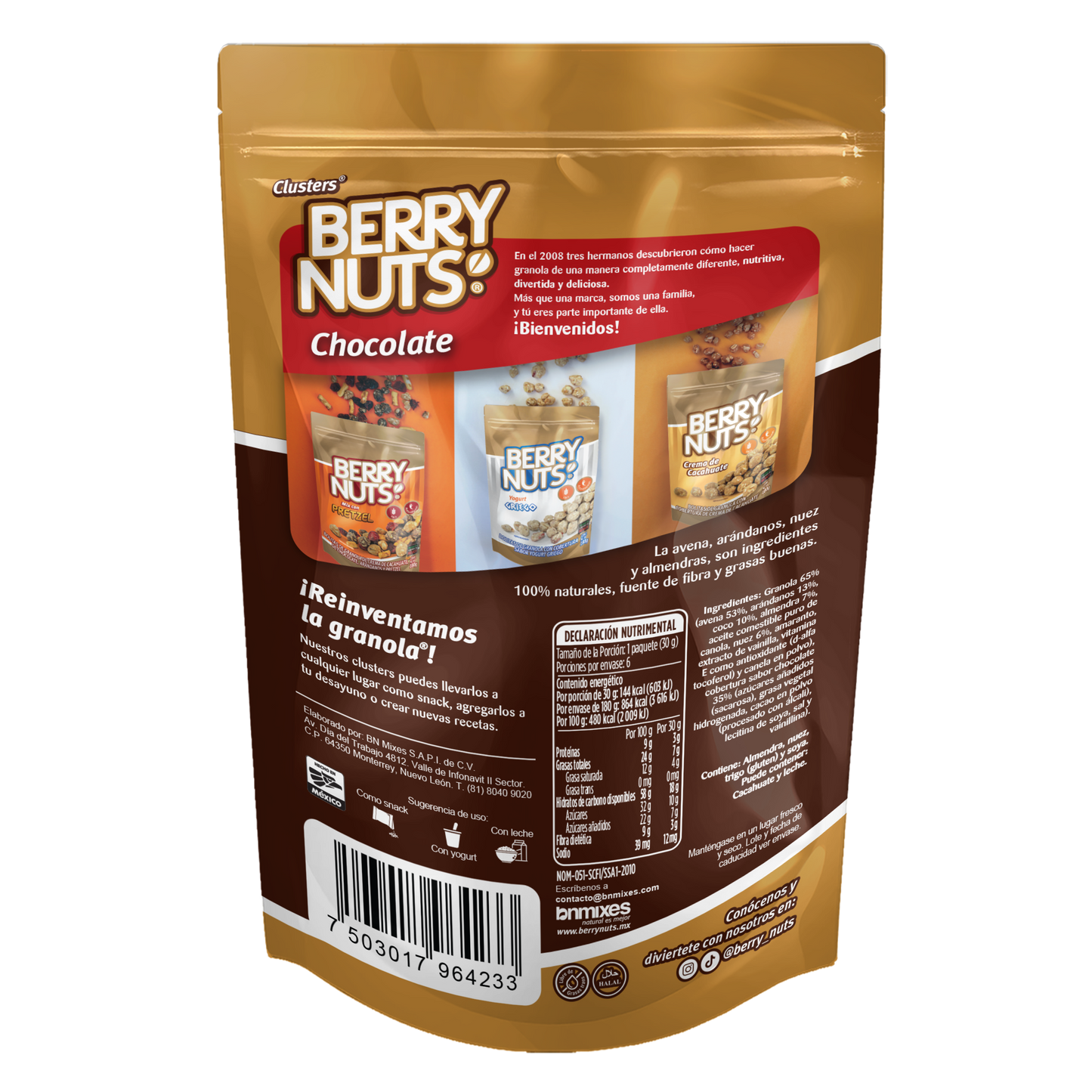 Clusters® Chocolate Berry Nuts® 180g, 500g y 1 kg