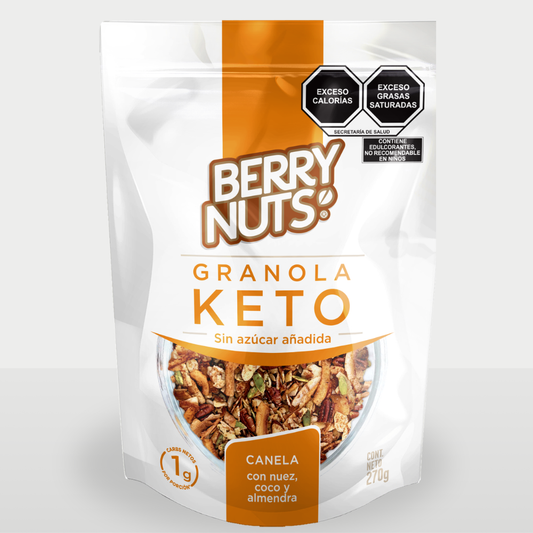 Granola Keto Berry Nuts® con Canela, Nuez, Coco y Almendra 270g