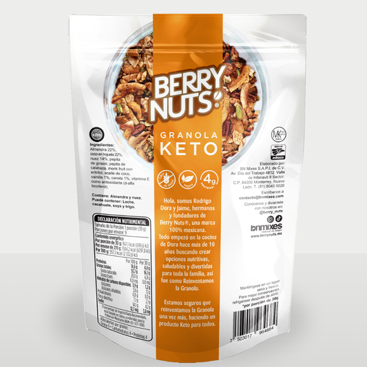 Granola Keto Berry Nuts® con Canela, Nuez, Coco y Almendra 270g