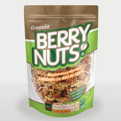 Granola Berry Nuts® con Nuez, Arándano, Almendra y Miel de Agave 360g y 1kg