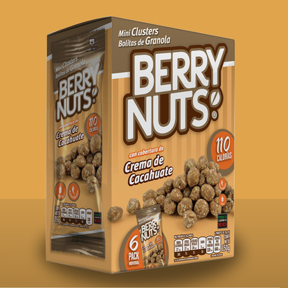 Six Pack Clusters® Crema de Cacahuate 25g c/u