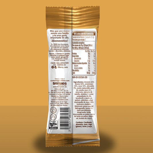 Bolsita de Clusters® Crema de Cacahuate Berry Nuts® 25 g