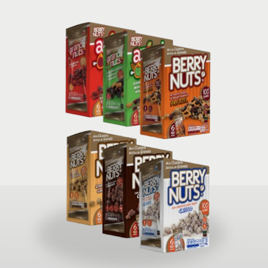 Kit Berry Nuts Six Pack Surtido | 6 Sabores | 36 Bolsitas Individuales