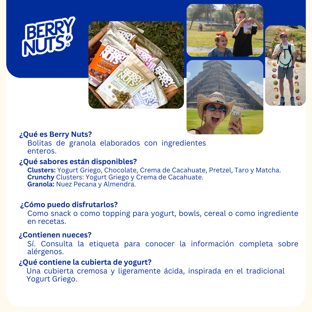 Clusters Granola Yogurt Griego Berry Nuts 180 gramos