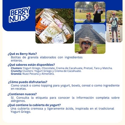 Clusters Granola Yogurt Griego Berry Nuts 180 gramos