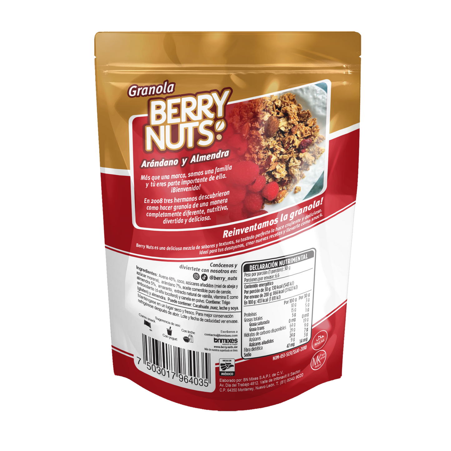 Granola Arándano y Almendra Berry Nuts® 200g, 360g y 1kg
