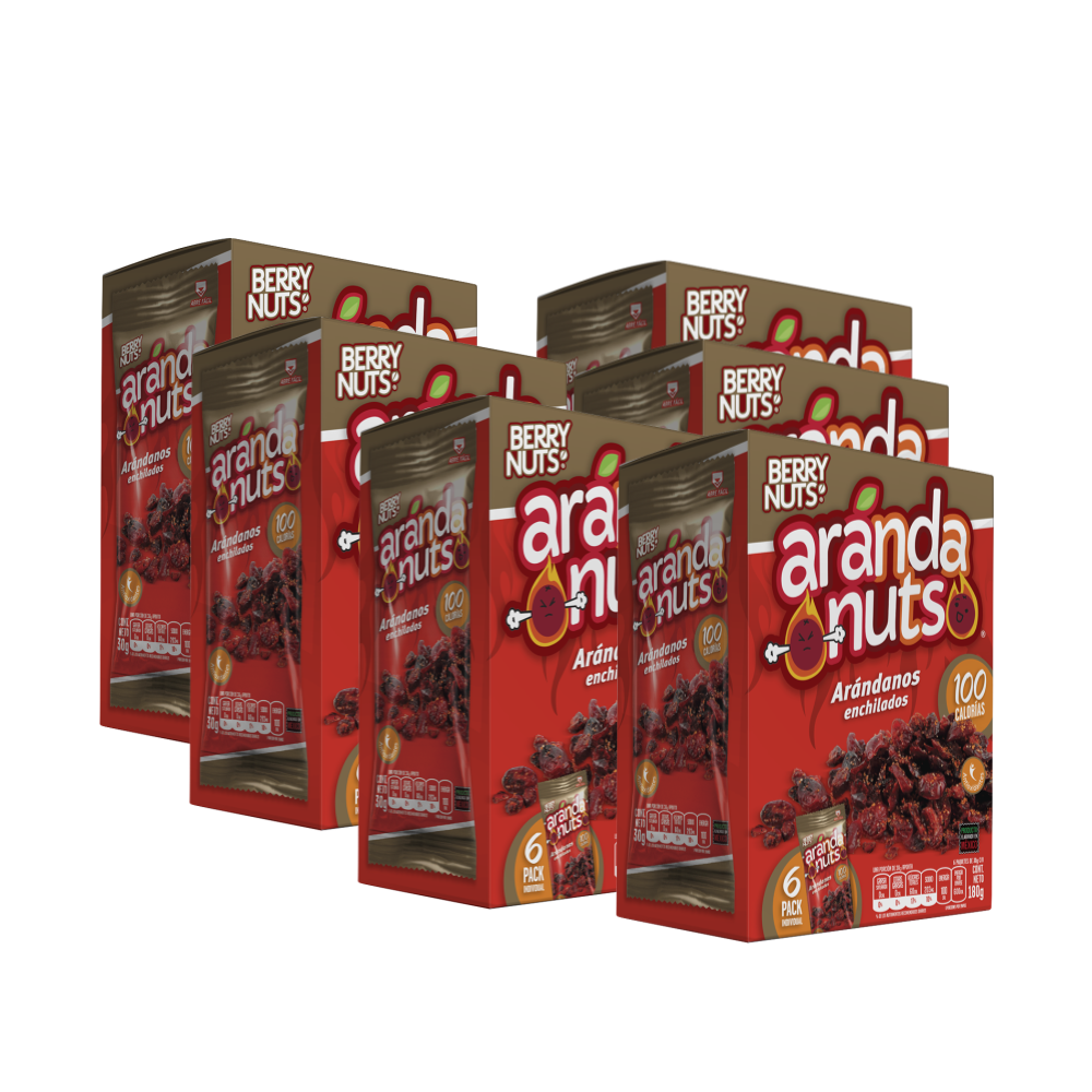 Arándanuts® Snacks de Arándanos Enchilados de 30g (6 Pack)