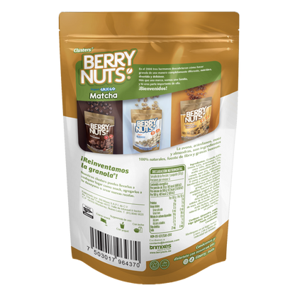 Clusters® Yogurt Griego Matcha Berry Nuts® 180g, 500g y 1Kg