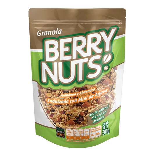 Granola Berry Nuts® de Arándano y Almendra con Miel de Agave