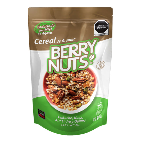 Cereal de Granola Berry Nuts® Sin Gluten con Mix de Nuez, Pistache y Quinoa