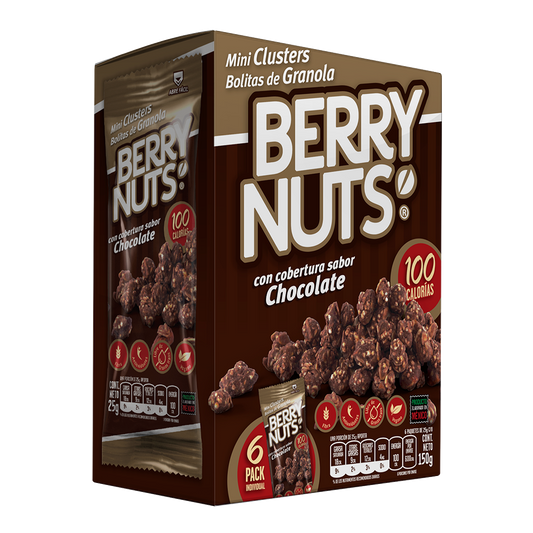 Snacks de Mini Clusters® de Granola Berry Nuts® sabor Chocolate de 25g (6 Pack)