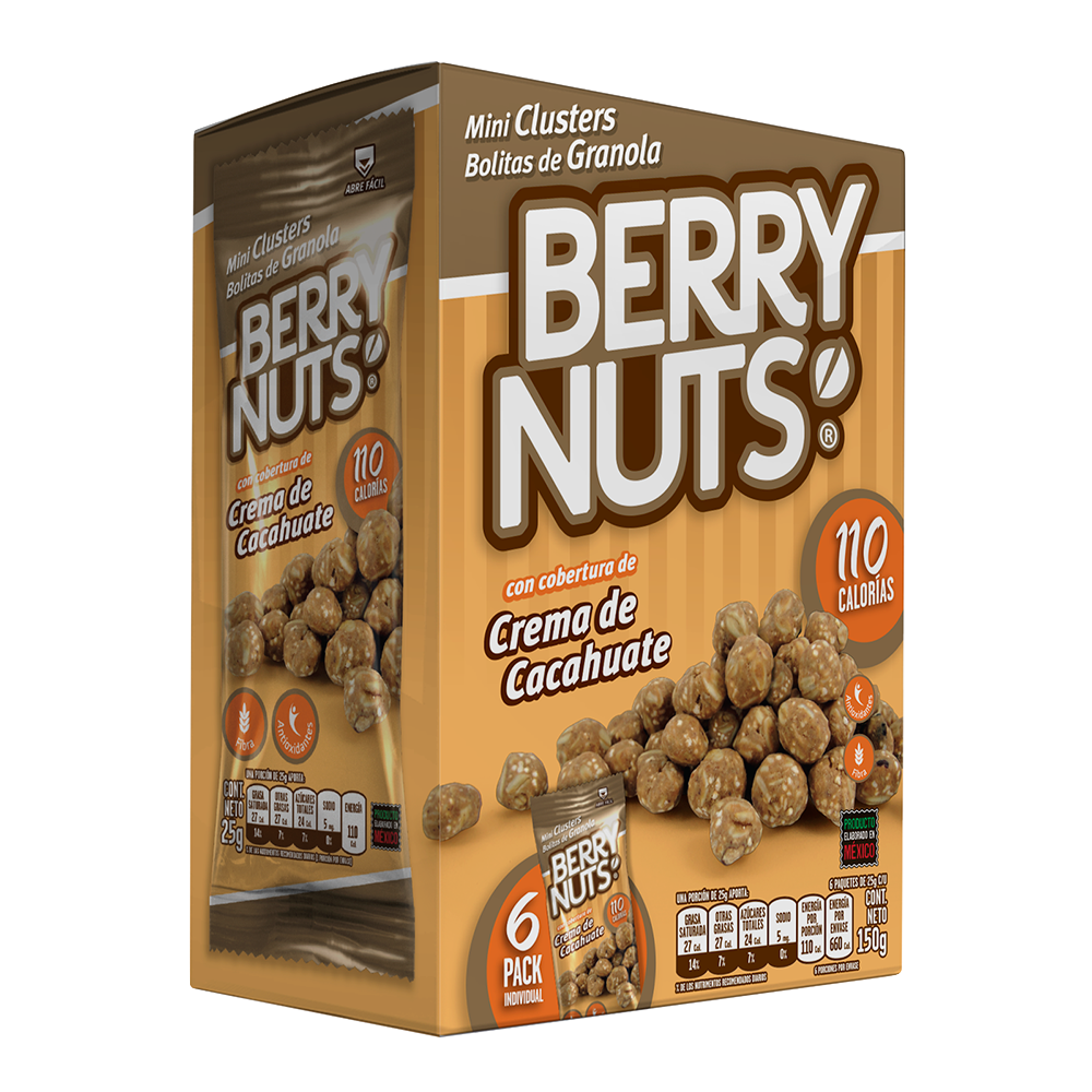 Kit Berry Nuts Six Pack Surtido | 6 Sabores | 36 Bolsitas Individuales