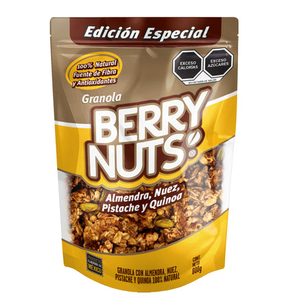 Granola  Berry Nuts® Almendra, nuez, pistache y quinoa 800g.